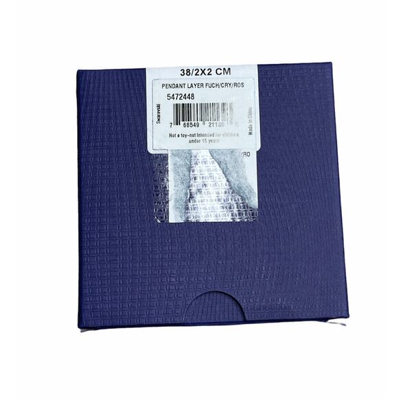 Swarovski Ginger Double Layered Fuchsia Necklace - Picture 4 of 4